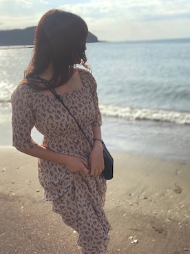 「海」｜「アイテム（アナログ腕時計）」を使った、horiさん（レディース・158cm）の夏コーディネート