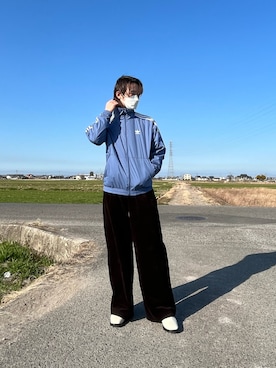 「adidas（アディダス）のアイテム（ブルゾン）」を使った、こーへいさん（メンズ・170cm）の春コーディネート