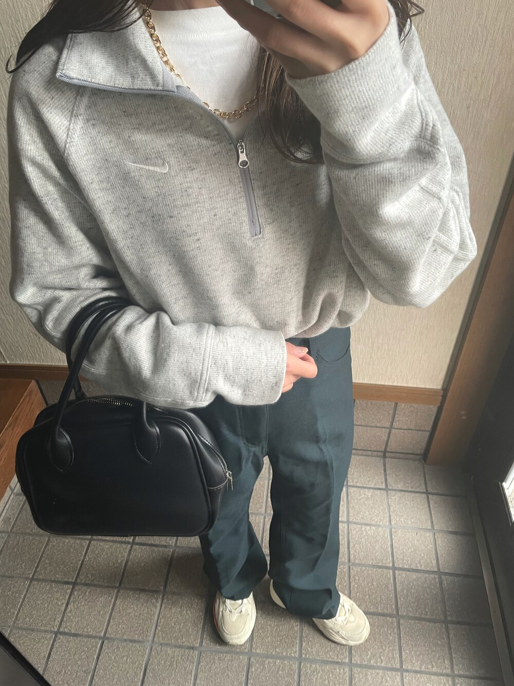 NIKEのニット/セーターを使った「ハーフジップ」の人気 NIKEのニット/セーターを使った「ハーフジップ」の人気