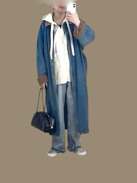 「アイテム（ボストンバッグ）」を使った、yu*さん（レディース・166cm）の冬コーディネート