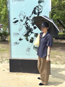 「アイテム（イヤーカフ）」を使った、yu*さん（レディース・166cm）の夏コーディネート
