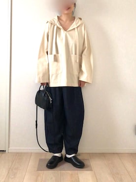 「MANOF（マノフ）のアイテム」を使った、yu*さん（レディース・166cm）の秋コーディネート