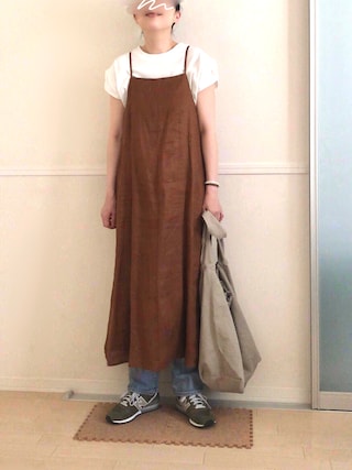 【k1029m】LCC ワンピース+LOWRYSFARMジャケット LOWRYS FARM（ローリーズファーム）の「アサスクエアキャミ