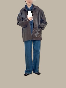 「アイテム（スリッポン）」を使った、yu*さん（レディース・166cm）の秋コーディネート