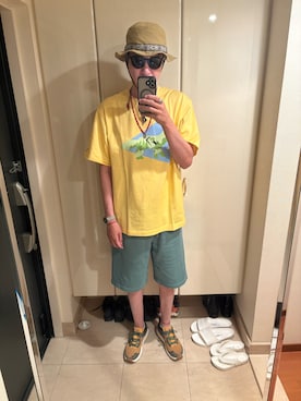 「アイテム（スウェットパンツ）」を使った、mabuさん（メンズ・189cm）の秋コーディネート