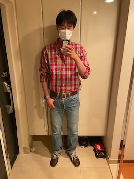 「Schott N.Y.C（ショット）のアイテム」を使った、mabuさん（メンズ・189cm）の夏コーディネート