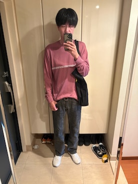 「JOHN SMEDLEY（ジョンスメドレー）のアイテム」を使った、mabuさん（メンズ・189cm）の春コーディネート