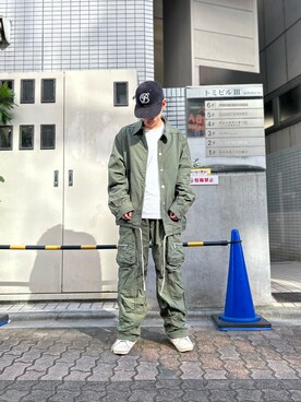 「Danke schon」｜「アイテム（その他アウター）」を使った、エンジョウジさん（メンズ・168cm）の秋コーディネート