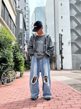 「WHITELAND（ホワイトランド）のアイテム（Tシャツ/カットソー）」を使った、エンジョウジさん（メンズ・168cm）の秋コーディネート