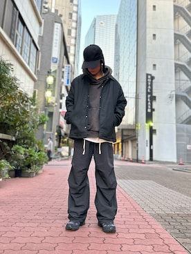 「Danke schon」｜「アイテム（帽子）」を使った、エンジョウジさん（メンズ・168cm）の冬コーディネート