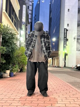 「DANKE SCHON（ダンケシェーン）のアイテム（帽子）」を使った、エンジョウジさん（メンズ・168cm）の冬コーディネート