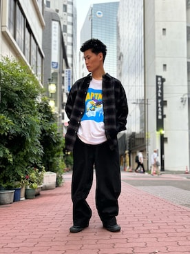 「Danke schon」｜「アイテム（チノパンツ）」を使った、エンジョウジさん（メンズ・168cm）の夏コーディネート