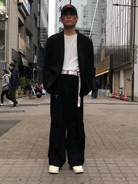 「DANKE SCHON（ダンケシェーン）のアイテム（スラックス）」を使った、エンジョウジさん（メンズ・168cm）の冬コーディネート
