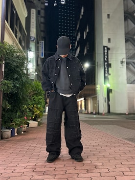 「DANKE SCHON（ダンケシェーン）のアイテム（デニムジャケット）」を使った、エンジョウジさん（メンズ・168cm）の冬コーディネート