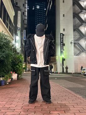 「DANKE SCHON（ダンケシェーン）のアイテム（ミリタリージャケット）」を使った、エンジョウジさん（メンズ・168cm）の秋コーディネート