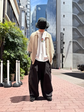 「A4A（エーフォーエー）のアイテム」を使った、エンジョウジさん（メンズ・168cm）の夏コーディネート