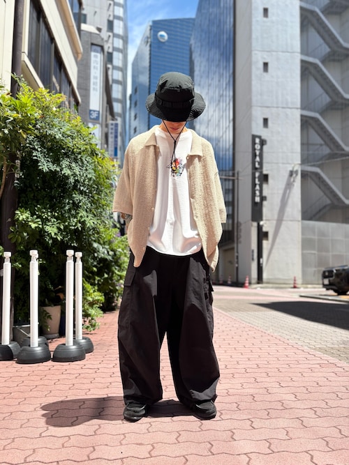 ブラウス シャツ WHITELAND/ホワイトランド/KNIT SS SHIRT レディース メンズ WHITELAND/ホワイトランド/KNIT S/S SHIRT（シャツ/ブラウス
