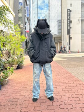 「whiteland」｜「アイテム（ジャケット/アウター）」を使った、エンジョウジさん（メンズ・168cm）の冬コーディネート