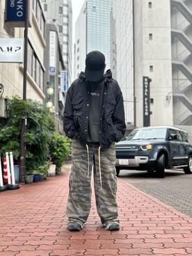 「DANKE SCHON（ダンケシェーン）のアイテム（ミリタリージャケット）」を使った、エンジョウジさん（メンズ・168cm）の秋コーディネート
