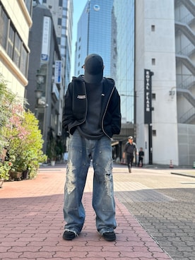 「A4A（エーフォーエー）のアイテム」を使った、エンジョウジさん（メンズ・168cm）の春コーディネート
