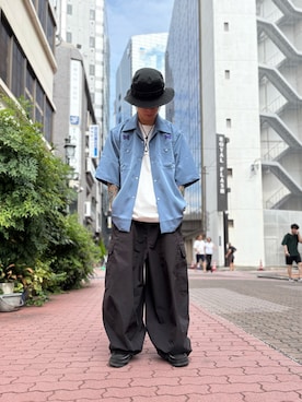 「A4A（エーフォーエー）のアイテム」を使った、エンジョウジさん（メンズ・168cm）の夏コーディネート