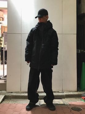 「DANKE SCHON（ダンケシェーン）のアイテム（ダウンジャケット/コート）」を使った、エンジョウジさん（メンズ・168cm）の秋コーディネート