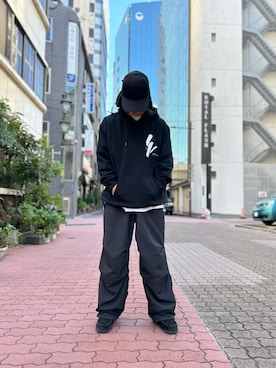 「Danke schon」｜「アイテム（キャップ）」を使った、エンジョウジさん（メンズ・168cm）の秋コーディネート
