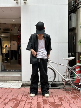 「Danke schon」｜「アイテム（キャップ）」を使った、エンジョウジさん（メンズ・168cm）の夏コーディネート