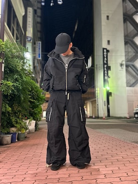 「DANKE SCHON（ダンケシェーン）のアイテム（MA-1）」を使った、エンジョウジさん（メンズ・168cm）の秋コーディネート