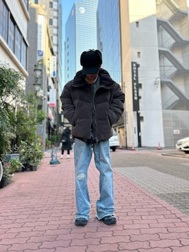 「Danke schon」｜「アイテム（帽子）」を使った、エンジョウジさん（メンズ・168cm）の冬コーディネート