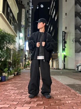 「DANKE SCHON（ダンケシェーン）のアイテム（MA-1）」を使った、エンジョウジさん（メンズ・168cm）の春コーディネート
