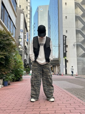「A4A（エーフォーエー）のアイテム」を使った、エンジョウジさん（メンズ・168cm）の春コーディネート