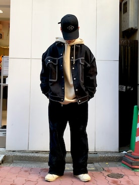 「Danke schon」｜「アイテム（その他アウター）」を使った、エンジョウジさん（メンズ・168cm）の冬コーディネート