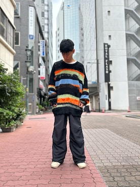 「WHITELAND（ホワイトランド）のアイテム（ニット/セーター）」を使った、エンジョウジさん（メンズ・168cm）の秋コーディネート