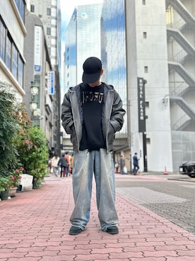 「WHITELAND BLACKBURN」｜エンジョウジさん（メンズ・168cm）の冬コーディネート