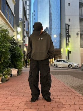 「DANKE SCHON（ダンケシェーン）のアイテム（帽子）」を使った、エンジョウジさん（メンズ・168cm）の秋コーディネート