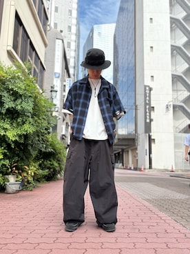 「A4A（エーフォーエー）のアイテム」を使った、エンジョウジさん（メンズ・168cm）の夏コーディネート