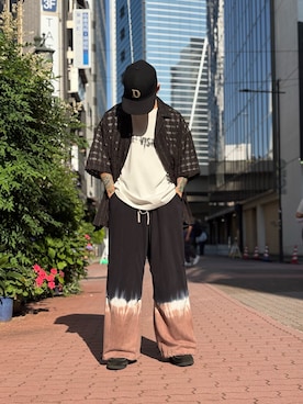 「A4A（エーフォーエー）のアイテム」を使った、エンジョウジさん（メンズ・168cm）の夏コーディネート