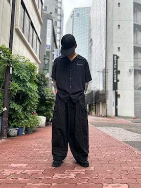 「WHITELAND（ホワイトランド）のアイテム（帽子）」を使った、エンジョウジさん（メンズ・168cm）の夏コーディネート