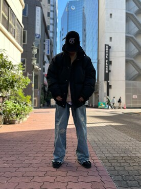 「WHITELAND BLACKBURN」｜「アイテム（その他アウター）」を使った、エンジョウジさん（メンズ・168cm）の秋コーディネート