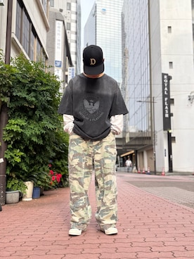 「DANKE SCHON（ダンケシェーン）のアイテム（トップス）」を使った、エンジョウジさん（メンズ・168cm）の夏コーディネート