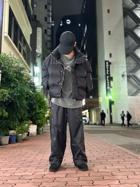 「DANKE SCHON（ダンケシェーン）のアイテム（ダウンジャケット/コート）」を使った、エンジョウジさん（メンズ・168cm）の秋コーディネート