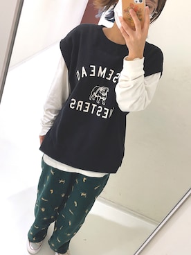「アイテム（スマホケース/カバー、オレンジ系）」を使った、aiiiiikaさん（レディース・158cm）の秋コーディネート