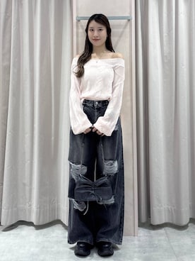 「Heather（ヘザー）のアイテム（トップス）」を使った、sakikaさん（レディース・163cm）の春コーディネート