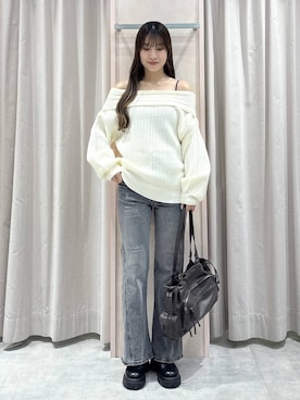 「Heather（ヘザー）のアイテム（ニット/セーター）」を使った、sakikaさん（レディース・163cm）の秋コーディネート