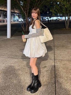 「Heather（ヘザー）のアイテム（バッグ）」を使った、sakikaさん（レディース・163cm）の春コーディネート