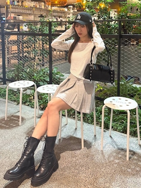 「Heather（ヘザー）のアイテム（Tシャツ/カットソー）」を使った、sakikaさん（レディース・163cm）の夏コーディネート