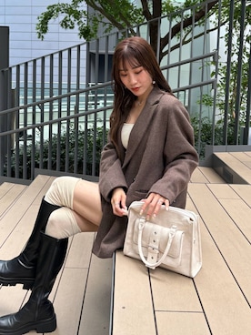 「アイテム（テーラードジャケット）」を使った、sakikaさん（レディース・163cm・20代）の夏コーディネート