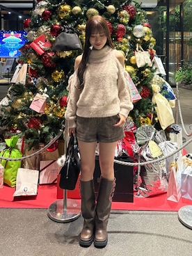 「アイテム（チャーム）」を使った、sakikaさん（レディース・163cm）の冬コーディネート