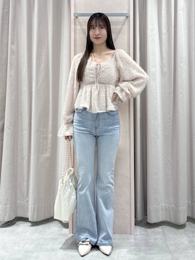 「Heather（ヘザー）のアイテム（バッグ）」を使った、sakikaさん（レディース・163cm）の春コーディネート